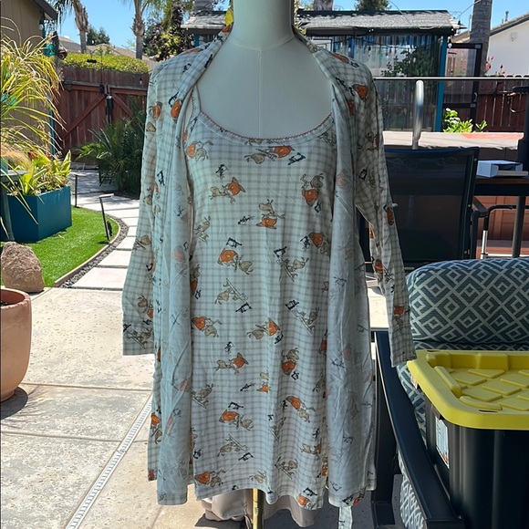 Patterned Pajama with Robe - Picture 5 of 7